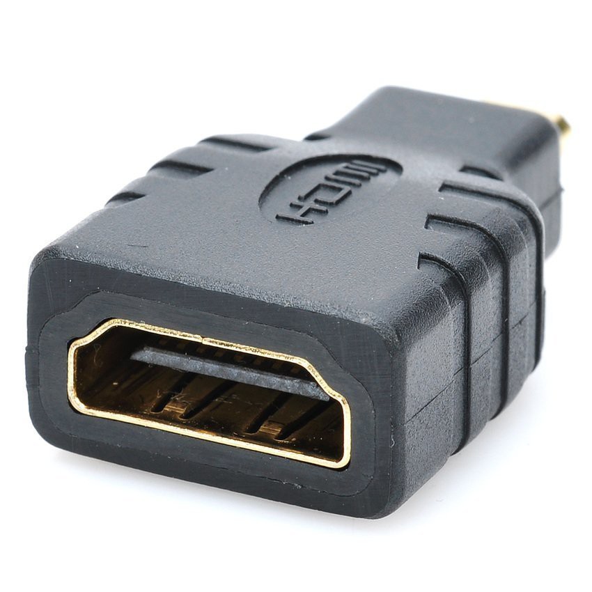 ภาพหน้าปกสินค้าHDMI Female to Micro HDMI Male Adapterอะแดปเตอร์/ตัวแปลง - สีดำ จากร้าน qi_sh0p บน Shopee