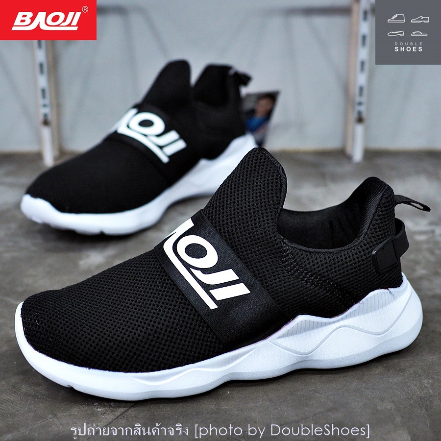 baoji-แท้100-รองเท้าวิ่ง-รองเท้าผ้าใบหญิง-สลิปออน-รุ่น-bjw436-สีกรม-ดำ-ชมพู-ขาว-ไซส์-37-41