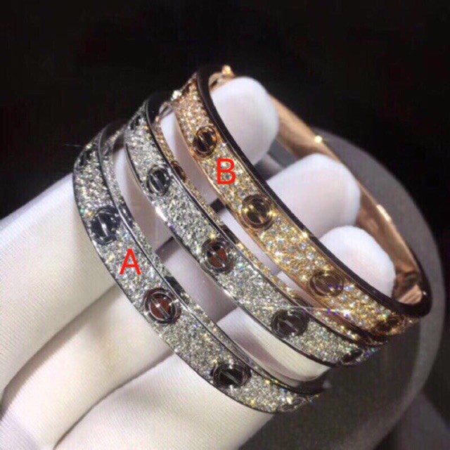 cartier-ขายดี-สร้อยข้อมือเพชร-สร้อยข้อมือคู่-สร้อยข้อมือสกรู