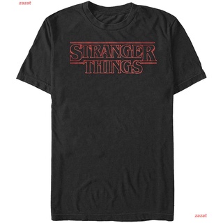 สเตรนเจอร์ ธิงส์ เสื้อ Stranger Things Mens Neon Logo T-Shirt เสื้อยืด ผ้าระบายอากาศ เสื้อยืดเเฟชั่น