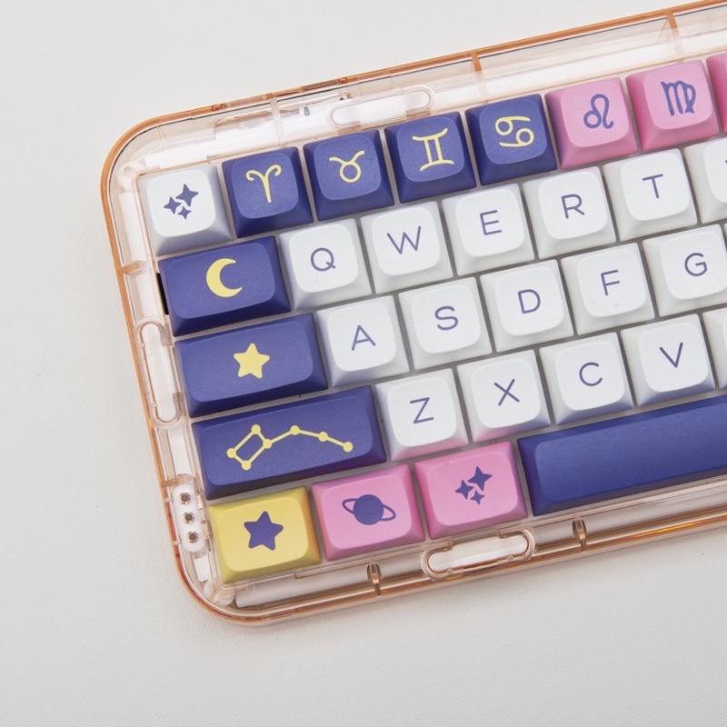 132-คีย์-astrology-keycaps-xda-profile-constellation-space-pbt-dye-sub-คีย์บอร์ดแบบกลไก-keycap