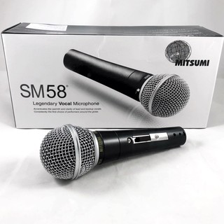 ไมโครโฟน ยี่ห้อ MITSUMI รุ่นSM58 เสียงดี ราคาประหยัด พร้อมส่ง Microphone Mitsumi