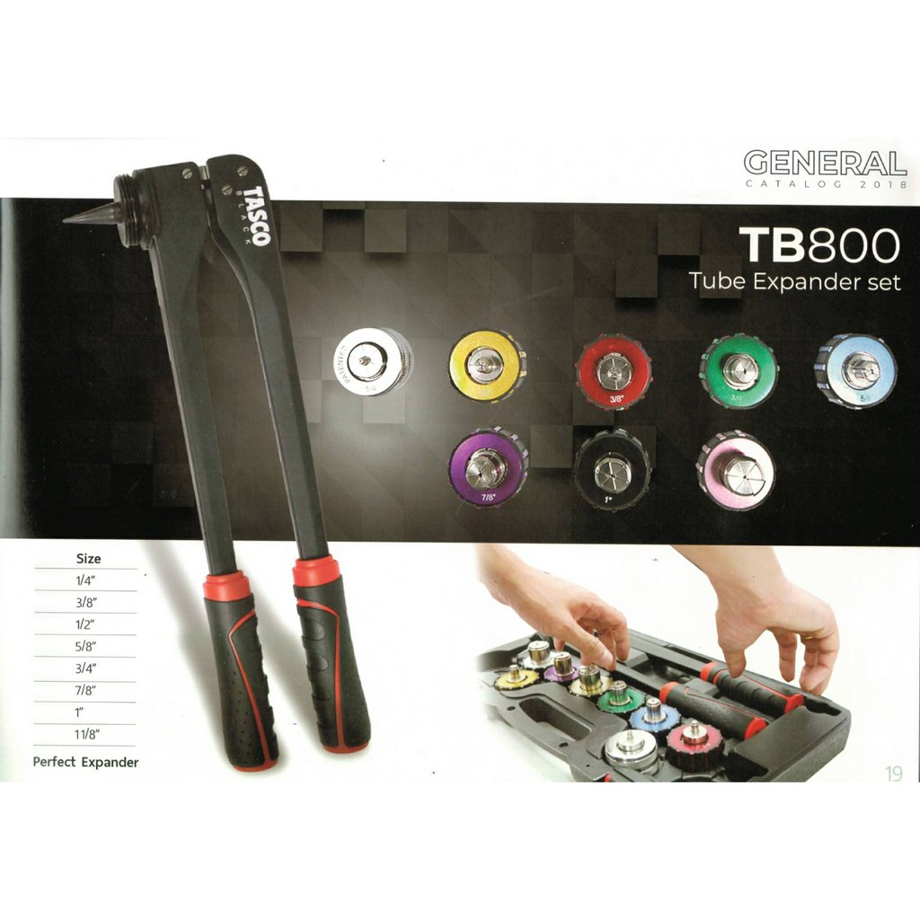 ชุดขยายท่อทองแดง ชนิดมือบีบ (ชุดขยายแป๊ป) ยี่ห้อ TASCO BLACK รุ่น TB800 ...