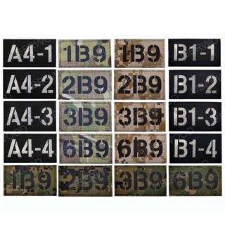 Call Sign Patch Infrared Muiticam CP 1B9/2B9/3B9/6B9 Tactical Military Badges Reflective A4-1,A4-2,A4-3,A4-4 IR PATCH armband