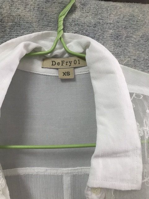 defry01-size-xs-ผ้าลูกไม้-ขาวสะอาดไม่มีตำหนิ