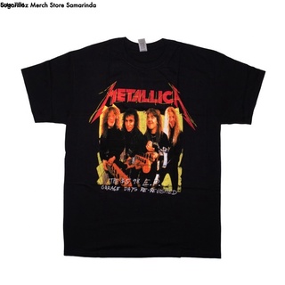 คอลูกเรือเสื้อยืดคอกลมเสื้อยืด - Metallica - Garage Photo สีเหลือง TS (พิมพ์ลายด้านหลัง) - Mผ้าฝ้ายแท้