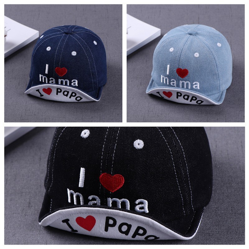หมวกเด็กลาย-i-love-mama-papa
