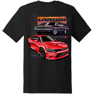 【🔥🔥】ราคาต่ำสุด!!เสื้อยืดแขนสั้น ผ้าฝ้าย 100% พิมพ์ลาย Dodge Charger II แฟชั่นสําหรับผู้ชายS-3XL