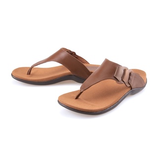 Dortmuend F-Series JF127 008-000 Tan "Flats &amp; Comfort" รองเท้าสุขภาพ ที่มิดโซลรองรับทุกโค้งเว้าของอุ้งเท้า