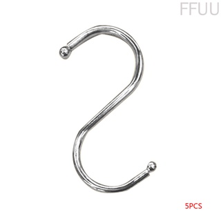 [Ff86] ตะขอแขวนเสื้อผ้ากระทะช้อนกระทะรูปตัว S 5 ชิ้น