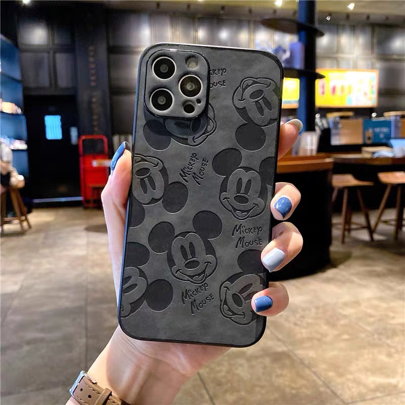 ภาพหน้าปกสินค้าพร้อมส่ง เคสไอโฟน 13 11 8พลัส มิกก Mickey การ์ตูน leather หนัง เคส for iphone 12 11 pro max Xr Xs X 7 8 plus case นิ่ม จากร้าน reem.th บน Shopee