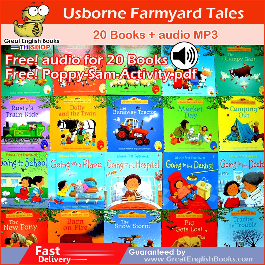 พร้อมส่ง-ไฟล์เสียงusb-หนังสือนิทานเด็กภาษาอังกฤษ-20เล่ม-usborne-first-experiences-usborne-farmyard-tales-เสียงบรรยาย