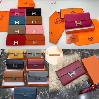 MS HM WALLET กระเป๋าสตางค์ใบยาว /cu /kim กระเป๋าปั้มแบรนด์👛