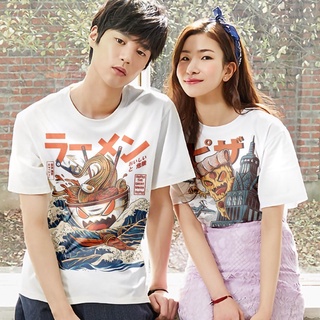 เสื้อคู่ เสื้อยืดสีขาวผู้ชาย ARTEES ศิลปะการระเหิดเสื้อยืด UNISEX สีขาวขนาดใหญ่แฟชั่นเสื้อยืด O*)