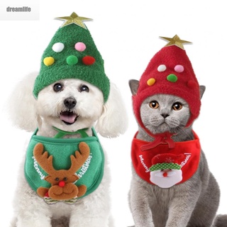 【DREAMLIFE】Pet Christmas Hat Christmas Pet Hat Cotton Polyester All Kinds Of Cats