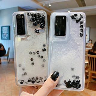 เคสโทรศัพท์แบบนุ่มประดับมุก tpu สําหรับ huawei p 10 p 20 pro p 30 p 40 plus nova 7i 3 i