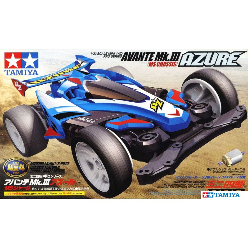 โมเดลรถมินิ4wd-tamiya-mini4wd-1-32-ta18626-avante-mk-iii-azure-ms-chassis