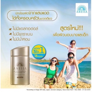 ฉลากไทย ของแท้100%ANESSA PERFECT UV SUNSCREEN AQUA BOOSTER SPF 50+ PA++++ 60ML. กันแดดแอนเนสซ่า ชิเชโด้