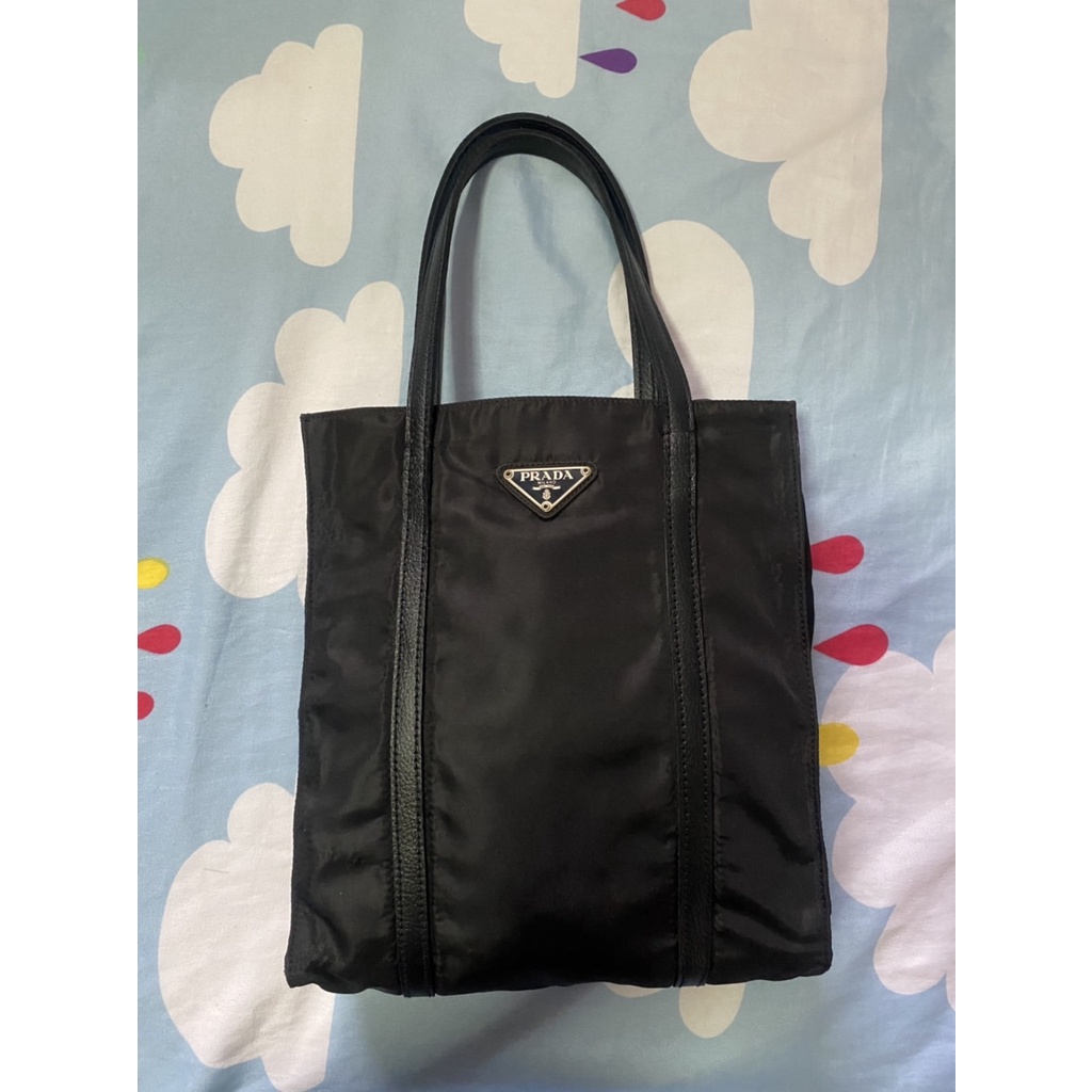 prada-shopping-tote-ปราด้าโทส-สีดำ-สวยหายาก-ของแท้-unisex