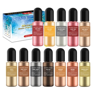 Flgo หมึกอีพ็อกซี่เรซิ่น สีแอลกอฮอล์ สําหรับย้อมสี 12 สี