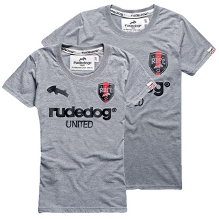 rudedog T-shirt เสื้อยืด รุ่น United (ผู้ชาย) แฟชั่น คอกลม ลายสกรีน ผ้าฝ้าย cotton ฟอกนุ่ม ไซส์ S M L XL