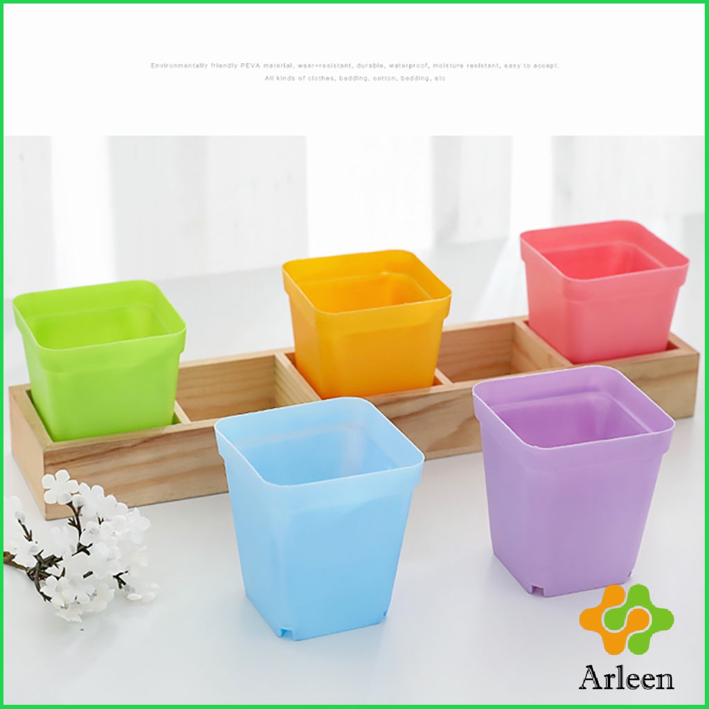 arleen-กระถางต้นไม้พลาสติก-พร้อมถาดรอง-กระถางขนาดเล็ก-plastic-flowerpot