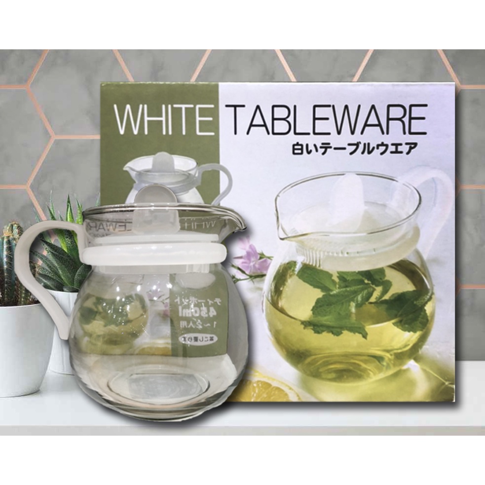 กาชงชา-กาน้ำชา-white-tableware-ความจุ-450-ml-สินค้านำเข้าจากญี่ปุ่น-ขนาดเล็กกระทัดรัด-ง่ายต่อการใช้งาน