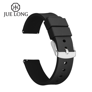 ภาพขนาดย่อของสินค้าJUELONG Silicone Watch Band 18mm 20mm 22mm Quick Release Sport Rubber Watch Strap For Men Women
