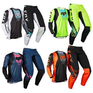 เสื้อกีฬาแขนสั้น ลายทีมวิบาก FOX Combo BMX 180 360 Moto Gear สําหรับผู้ชาย