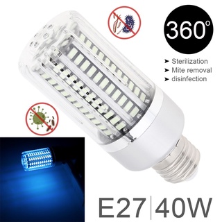 หลอดไฟอัลตราไวโอเลต 40W E27 UV LED UVC AC 85-265V 130LEDs สําหรับใช้ในครัวเรือน