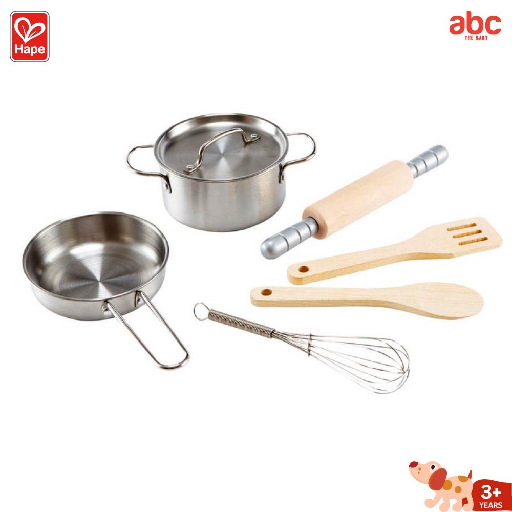 hape-ของเล่นไม้-ของเล่นทำอาหาร-ชุดทำอาหารของเชฟ-chefs-cooking-set-ของเล่นเสริมพัฒนาการ-3-ขวบ-ขึ้นไป