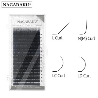 สินค้า ขนตา NAGARAKU เคิฟ L/LC/LD/N(M) Curl แบบรวมไซส์7-15mm ขนตาปลอม มีความหนา 0.07,0.10