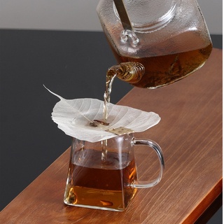 ใบกรองชาโปร่งแสง รูปใบโพธิ์ Leaf Tea Strainer Filter (3 ใบ)