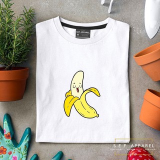 เสื้อขาว - SEF BANANA เสื้อมินิมัลลิสต์สําหรับผู้ชายและผู้หญิงเสื้อยืด Unisex เสื้อยืดเสื้อยืดเสื้อ