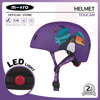 Micro Helmet หมวกกันน็อคสำหรับเด็ก ป้องกันอุบัติเหตุขณะเล่นสกู๊ตเตอร์ ลาย Bird