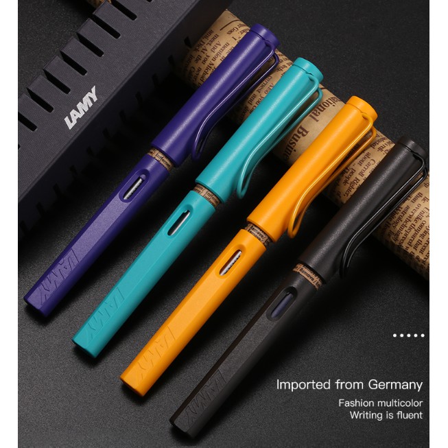 ปากกาหมึกซึม-lamy-safari-fountain-pen-vs-original-box-with-free-ink-cartridge-mutil-color-f-eftip