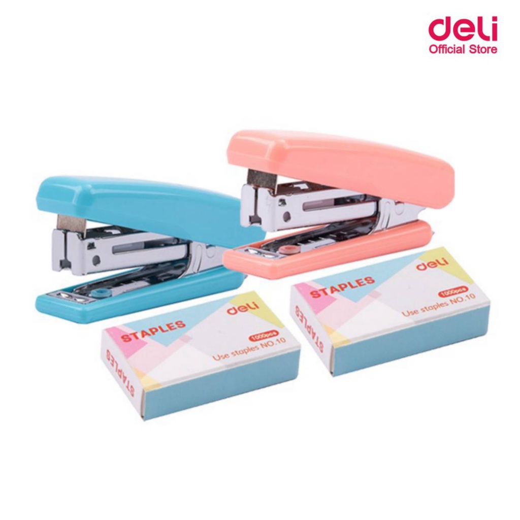 ชุด-เครื่องเย็บกระดาษ-ลวดเย็บกระดาษ-deli-0254-stapler-ใช้กับลวดเย็บ-เบอร์-10-1-ชิ้น