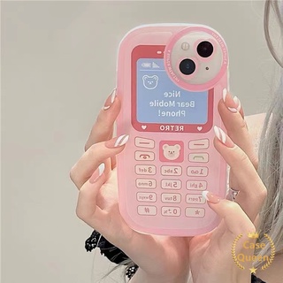 เคสโทรศัพท์มือถือ TPU นิ่ม ปิดด้านหลัง หน้าจอ ปุ่มกด ลาย Nokia สีชมพู สีขาว สําหรับ iPhone 8Plus 11 12 13 Pro MAX 7Plus XR 6 6s Plus X XS MAX SE 2020 7 8 6Plus