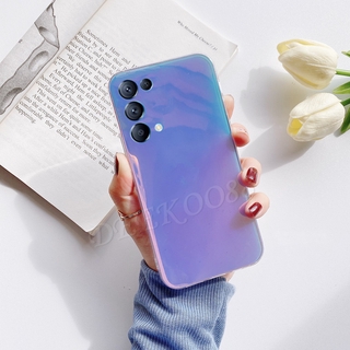 เคสโทรศัพท์ OPPO Reno5 5G Case Purple Colorful Silicone Softcase Cover เคส OPPO Reno5 Caisng