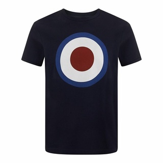 เสื้อยืดวินเทจพร้อมส่ง ขายดี เสื้อยืดผ้าฝ้าย พิมพ์ลายโลโก้ Merc London Mod สีน้ําเงินเข้ม สําหรับผู้ชายS-5XL