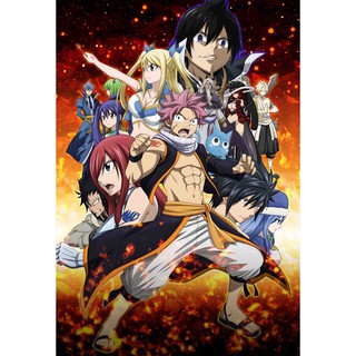 โปสเตอร์ Fairy Tail แฟรี่เทล ศึกจอมเวทอภินิหาร การ์ตูน ญี่ปุ่น Poster ของขวัญ โปสเตอร์สำหรับเด็ก Japan Anime FairyTail