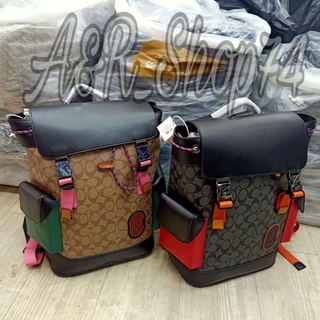 Coach Revington Colorblock กระเป๋าเป้สะพายหลัง คุณภาพพรีเมี่ยม