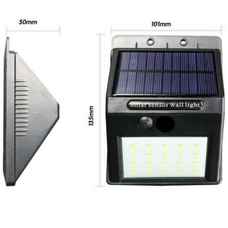 ไฟติดผนัง-ไฟโซล่าเซล-ชาร์จไฟด้วยพลังงานแสงอาทิตย์-หลอดไฟ-รุ่นใหม่-30-led-มีเซ็นเซอร์-ไม่มีเซ็นเซอร์