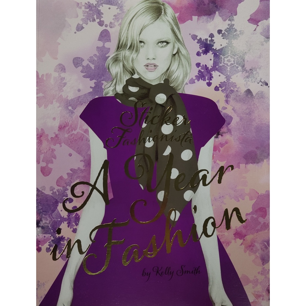 หนังสือ-วาดภาพ-แฟชั่น-ภาษาอังกฤษ-sticker-fashionista-a-year-in-fashion