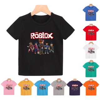 ภาพหน้าปกสินค้าเสื้อผ้าเด็ก 8 สีแขนสั้น Roblox เสื้อยืดผ้าฝ้ายลายการ์ตูนน่ารัก 0-10 ปี ที่เกี่ยวข้อง