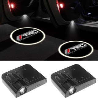 โตโยต้า 2pcs 3D LED ประตูรถยินดีต้อนรับโคมไฟต้อนรับโลโก้ TRD