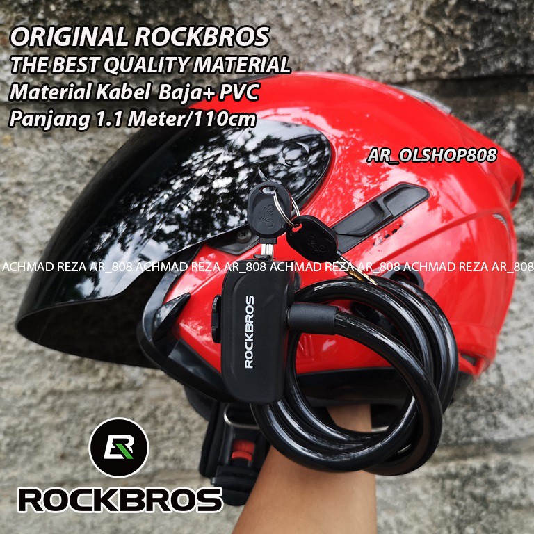ของแท้-rockbros-กุญแจล็อคหมวกกันน็อคจักรยาน-แบบเกลียว-110-ซม-original-rockbros-rks515