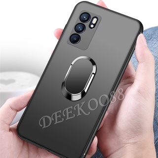 เคสโทรศัพท์ซิลิโคน TPU แบบนิ่ม พร้อมแหวนขาตั้ง สําหรับ OPPO Reno6 Z 5G Reno 6 6Z 5F 4 5 Pro Reno6Z Reno6 5G