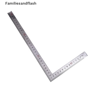 Familiesandflash&gt; ไม้บรรทัดสเตนเลส สเกล 90 องศา 15x30 ซม.