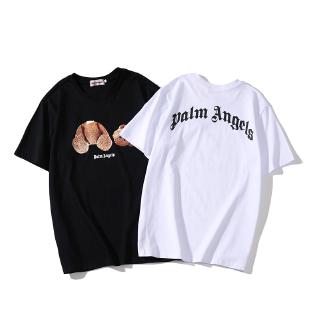 PALM Cotton Couples T-Shirts Palm Angels LOGO Short Sleeved Blouse Men Women Loose Casual T Shirt